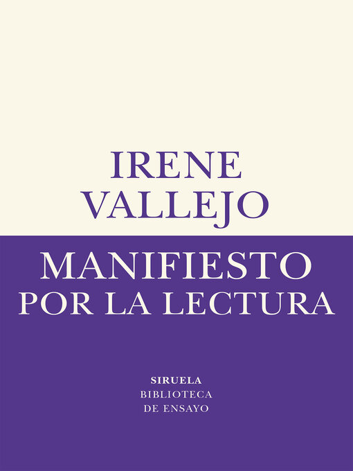 Title details for Manifiesto por la lectura by Irene Vallejo - Available